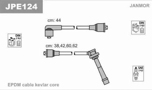 Janmor JPE124 - Ignition Cable Kit www.parts5.com