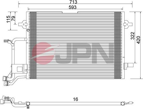 JPN 60C9074-JPN - Condenser, air conditioning www.parts5.com