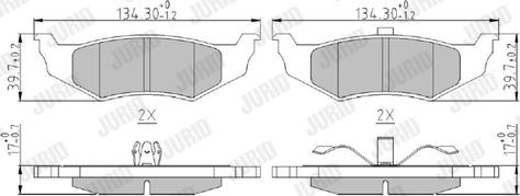 Jurid 573069J - Brake Pad Set, disc brake www.parts5.com