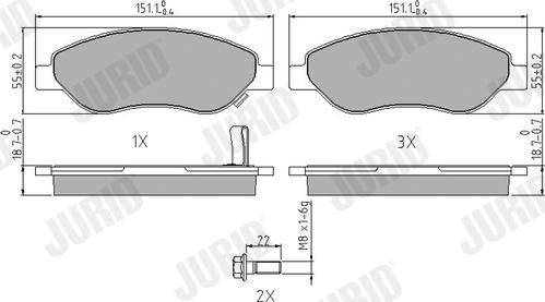 Jurid 573205J - Brake Pad Set, disc brake www.parts5.com