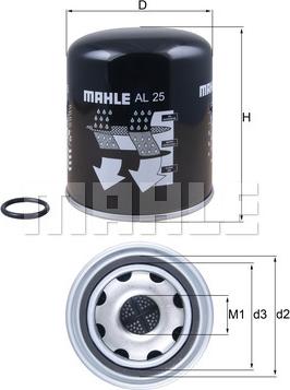 KNECHT AL 25 - Air Dryer Cartridge, compressed-air system www.parts5.com