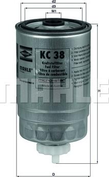 KNECHT KC 38 - Fuel filter www.parts5.com