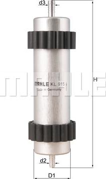 KNECHT KL 915 - Fuel filter www.parts5.com