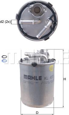KNECHT KL 497D - Fuel filter www.parts5.com