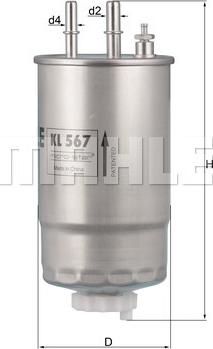 KNECHT KL 567 - Fuel filter www.parts5.com