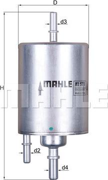 KNECHT KL 571 - Fuel filter www.parts5.com
