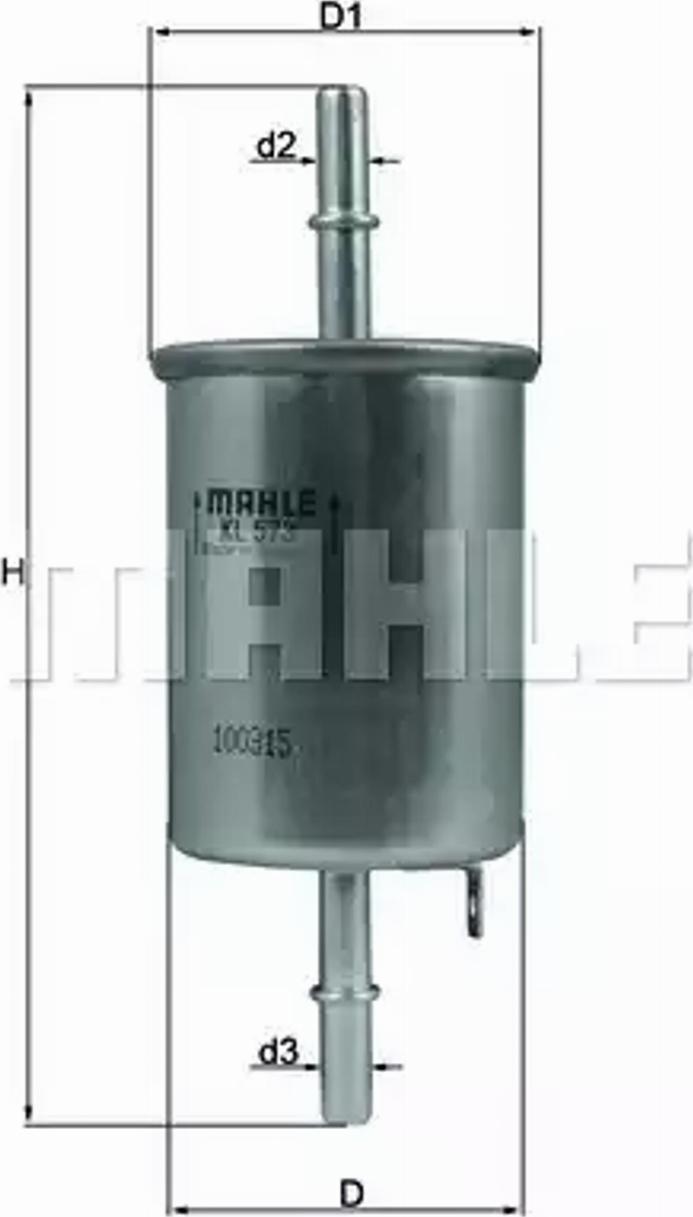 KNECHT KL 573 - Fuel filter www.parts5.com