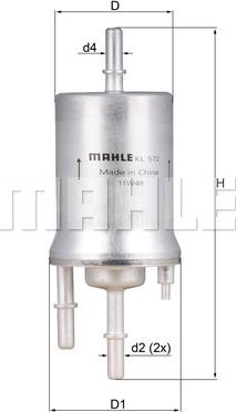 KNECHT KL 572 - Fuel filter www.parts5.com