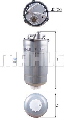 KNECHT KL 157/1D - Fuel filter www.parts5.com