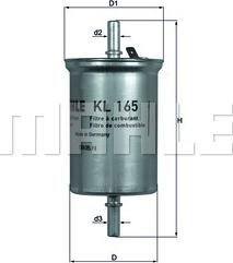 KNECHT KL 165 - Fuel filter www.parts5.com