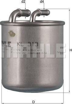 KNECHT KL 313 - Fuel filter www.parts5.com