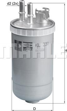 KNECHT KL 230 - Fuel filter www.parts5.com