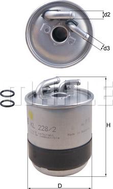 KNECHT KL 228/2D - Fuel filter www.parts5.com