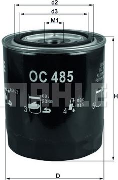 KNECHT OC 485 - Oil Filter www.parts5.com