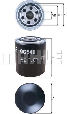 KNECHT OC 540 - Olejový filter www.parts5.com