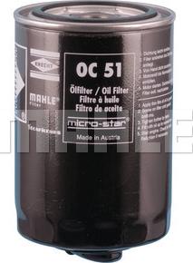 KNECHT OC 51 OF - Oil Filter www.parts5.com