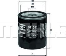 KNECHT OC 52 - Oil Filter www.parts5.com