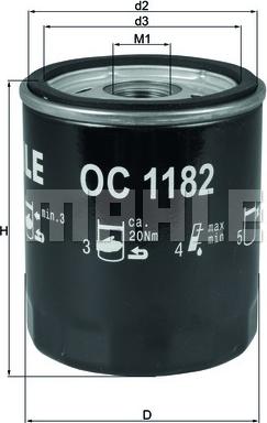 KNECHT OC 1182 - Filtro de aceite www.parts5.com