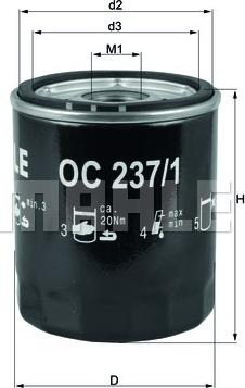 KNECHT OC 237/1 - Oil Filter www.parts5.com