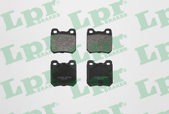 LPR 05P584 - Brake Pad Set, disc brake www.parts5.com