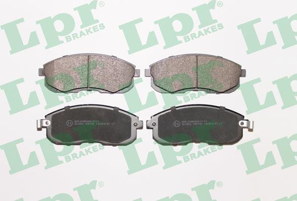 LPR 05P090 - Brake Pad Set, disc brake www.parts5.com