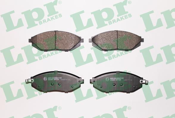 LPR 05P1629 - Brake Pad Set, disc brake www.parts5.com