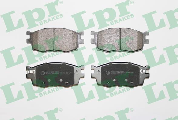 LPR 05P1345 - Brake Pad Set, disc brake www.parts5.com