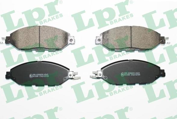 LPR 05P2185 - Brake Pad Set, disc brake www.parts5.com