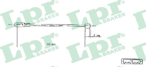 LPR C0578B - Cable, parking brake www.parts5.com