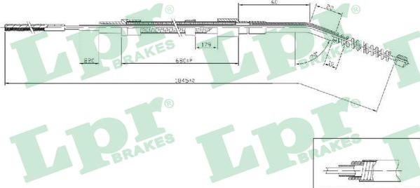 LPR C0067B - Cable, parking brake www.parts5.com