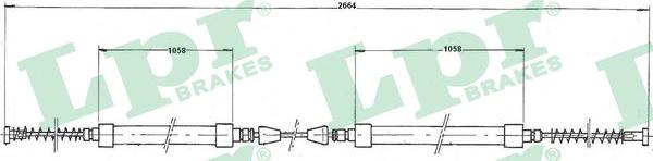 LPR C0161B - Cable, parking brake www.parts5.com