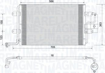 Magneti Marelli 350203735000 - Condenser, air conditioning www.parts5.com