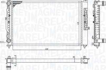 Magneti Marelli 350213191700 - Radiador, refrigeración del motor www.parts5.com