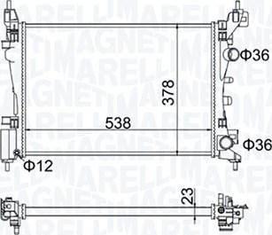 Magneti Marelli 350213186700 - Radiator, engine cooling www.parts5.com