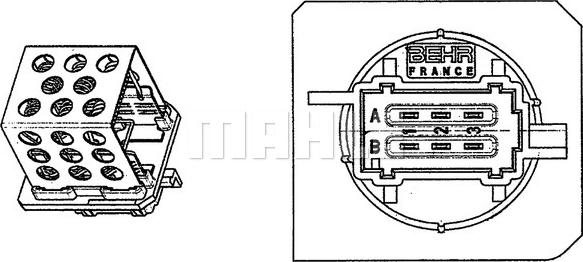 MAHLE ABR 89 000P - Resistor, interior blower www.parts5.com