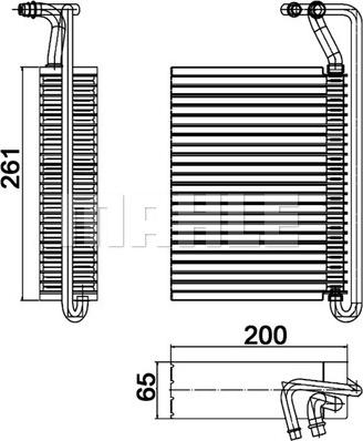 MAHLE AE 84 000P - Evaporator, air conditioning www.parts5.com