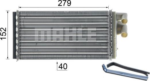 MAHLE AH 98 000P - Heat Exchanger, interior heating www.parts5.com