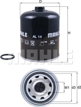 MAHLE AL 14D - Air Dryer Cartridge, compressed-air system www.parts5.com