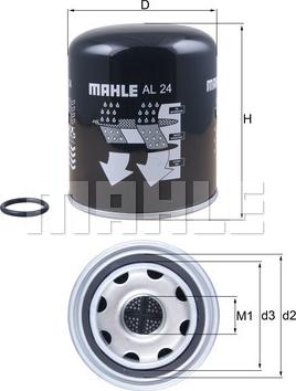 MAHLE AL 24 - Air Dryer Cartridge, compressed-air system www.parts5.com