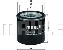 MAHLE OC 90 - Oil Filter www.parts5.com