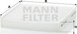 Mann-Filter CU 1827 - Filter, interior air www.parts5.com