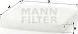 Mann-Filter CU 2358 - Filter, interior air www.parts5.com
