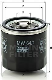 Mann-Filter MW 64/1 - Oil Filter www.parts5.com