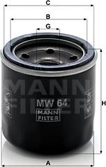 Mann-Filter MW 64 - Oil Filter www.parts5.com