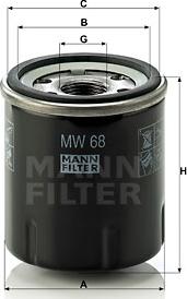 Mann-Filter MW 68 - Oil Filter www.parts5.com
