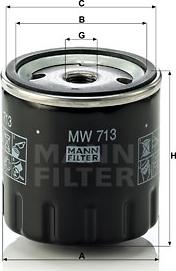 Mann-Filter MW 713 - Oil Filter www.parts5.com