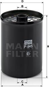 Mann-Filter P 945 x - Fuel filter www.parts5.com