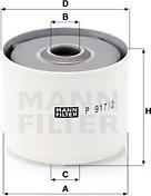 Mann-Filter P 917/2 x - Fuel filter www.parts5.com