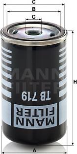 Mann-Filter TB 719 - Air Dryer Cartridge, compressed-air system www.parts5.com
