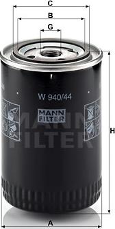 Mann-Filter W 940/44 - Oil Filter www.parts5.com